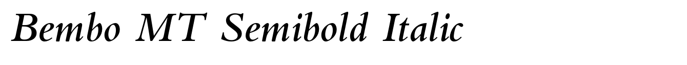 Bembo MT Semibold Italic